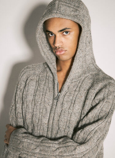 Our Legacy Level Hood Cable Cardigan Beige our0158011