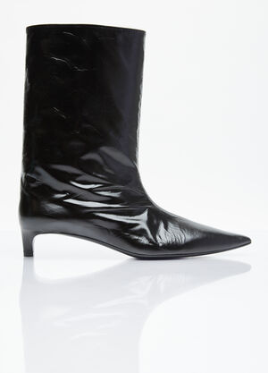 Jil Sander Leather Ankle Boots White jil0256004
