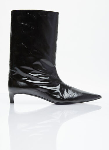 Jil Sander Leather Ankle Boots Black jil0255037