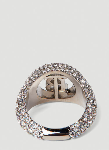 TB Pave Signet Ring Burberry TB Pave Signet Ring Silver bur0251117