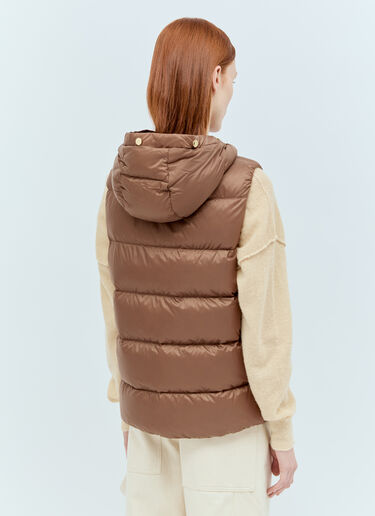 Max Mara Reversible Hooded Gilet Brown max0255054