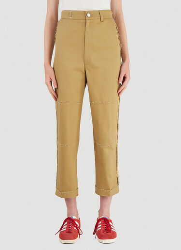 Ader Error Raw-Edge Pants Brown adr0344002