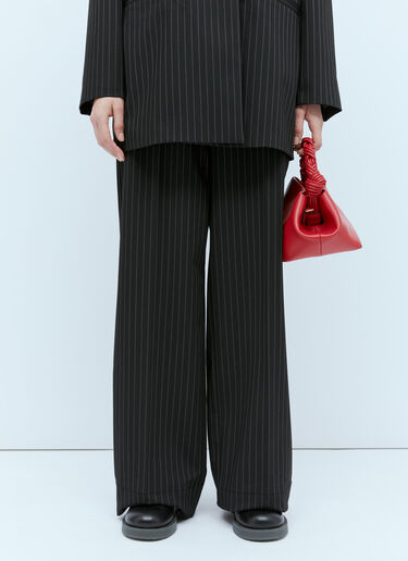 Pinstripe High-Rise Suit Pants GANNI Pinstripe High-Rise Suit Pants Black gan0254001