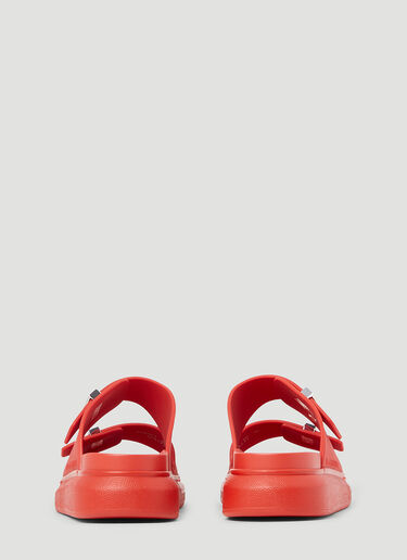 Alexander McQueen Twin Strap Rubber Sandals Red amq0252009