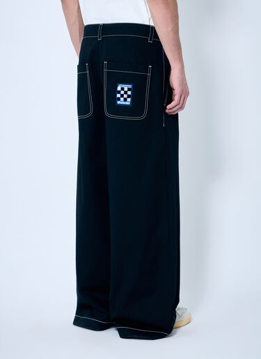 8 Moncler Palm Angels Wide-Leg Pants Black mpa0159002