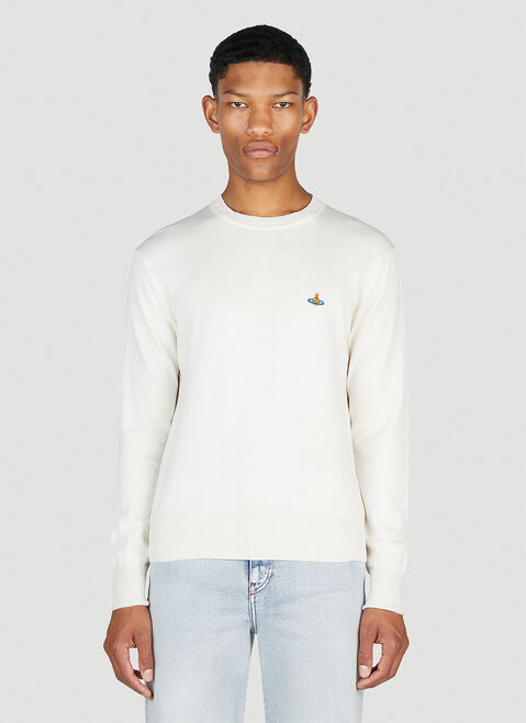 Vivienne Westwood Orb Knit Sweater Cream vvw0154007