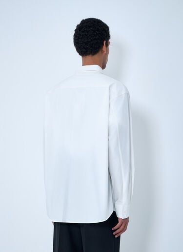 MM6 Maison Margiela Cotton Poplin Button-Down Shirt White mmm0163015