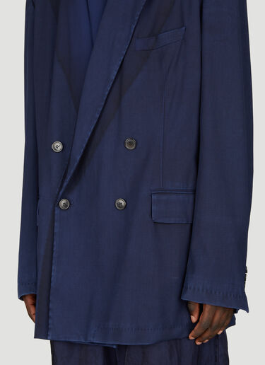 Dries Van Noten 宽松双排扣西装外套  蓝色 dvn0156008