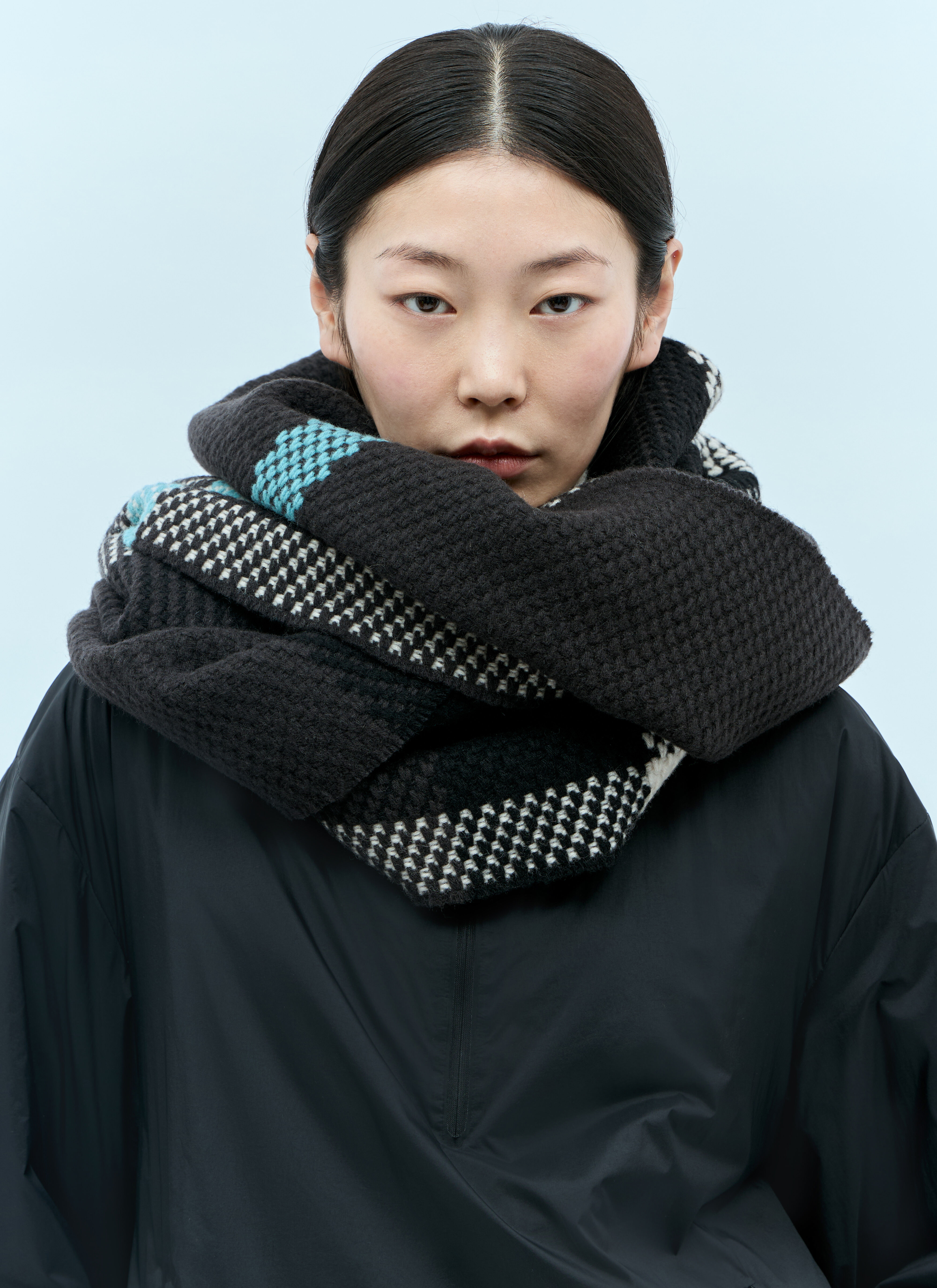 Check Wool Scarf