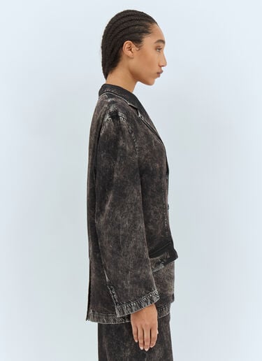 Acne Studios Single-Breasted Printed Blazer Black acn0258009