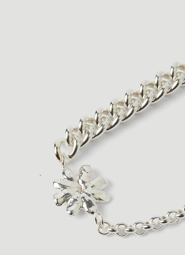 Georgia Kemball Daisy Flower Combination Necklace Silver gkb0346003