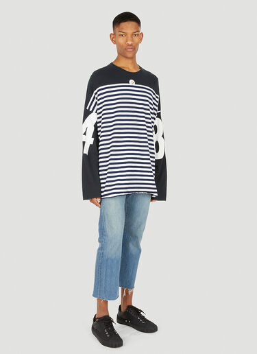 Bonum Deadstock Border Long Sleeve T-Shirt Black bon0348008