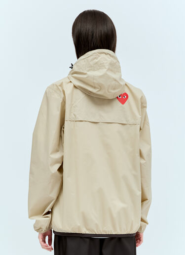 Comme Des Garçons PLAY x K-WAY Windbreaker Jacket Beige cpl0356014