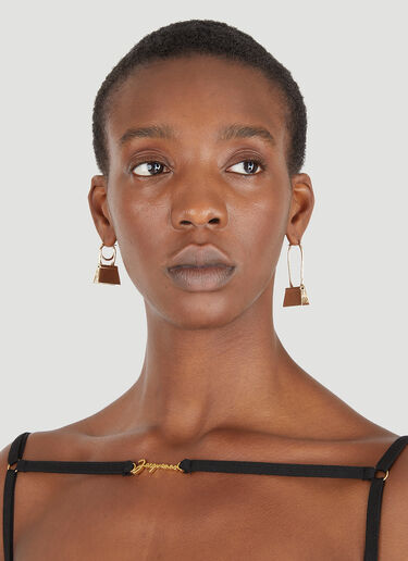 Jacquemus Les Creole Chiquito Noeud Earrings Gold jac0246100