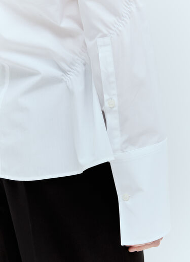 Sportmax Ruched Poplin Shirt White spx0255006