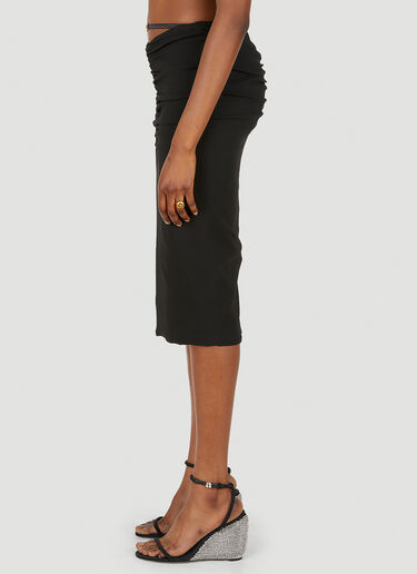 Versace Medusa Ruched Pencil Skirt Black vrs0249008