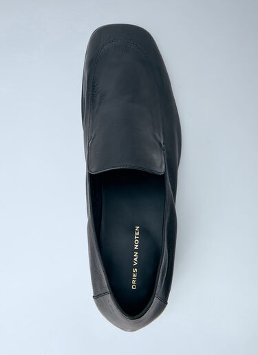 LN-CC® - Dries Van Noten: Leather Loafers - Black Dries Van Noten Leather Loafers Black dvn0165030
