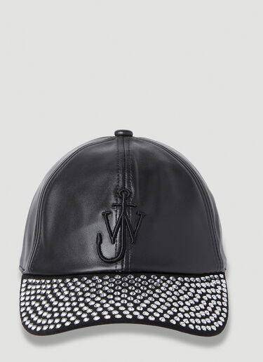 JW Anderson Crystal Embellished Baseball Cap Black jwa0252014