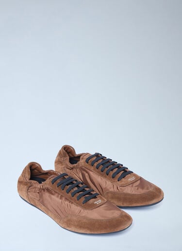 Collapse Re-Nylon & 스웨이드 스니커즈 Prada Collapse Re-Nylon & 스웨이드 스니커즈 그레이 pra0162018