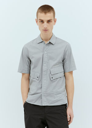 C.P. Company Logo Embroidery Poplin Shirt Purple pco0158007
