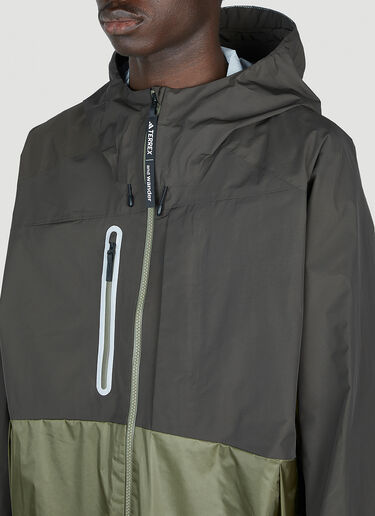 adidas Terrex x And Wander Xploric Rain Jacket Green ata0152004