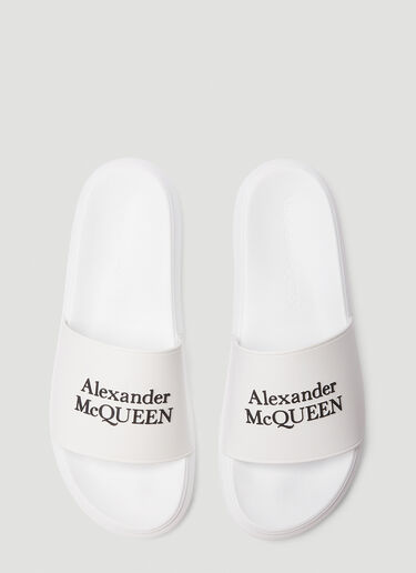 Alexander McQueen [하이브리드] 러버 슬라이드 화이트 amq0145074