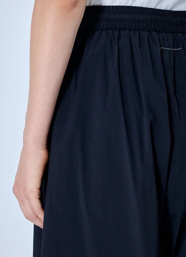LN-CC® - MM6 Maison Margiela: Elasticated Waist Wide-Leg Trousers - Black MM6 Maison Margiela Elasticated Waist Wide-Leg Trousers Black mmm0265008