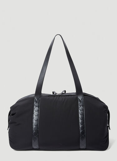 Bottega Veneta 가죽 트리밍 더플 백 블랙 bov0155043