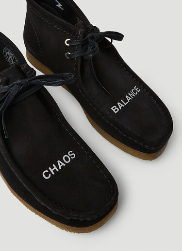 UNDERCOVER x Clarks Chaos Balance Wallabee Shoes Black unc0150002