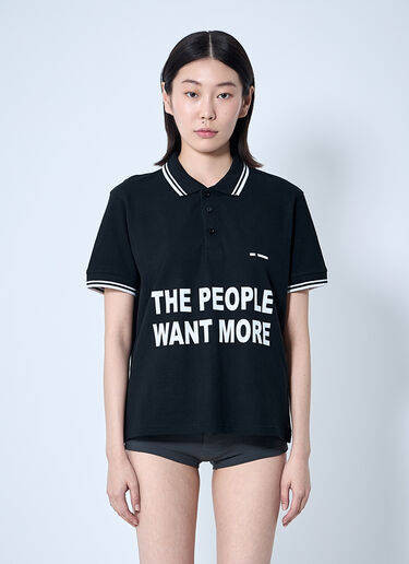 Sia Arnika Text Print Polo Shirt Black sia0260006