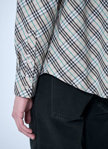 Burberry Check Shirt Brown bur0159009