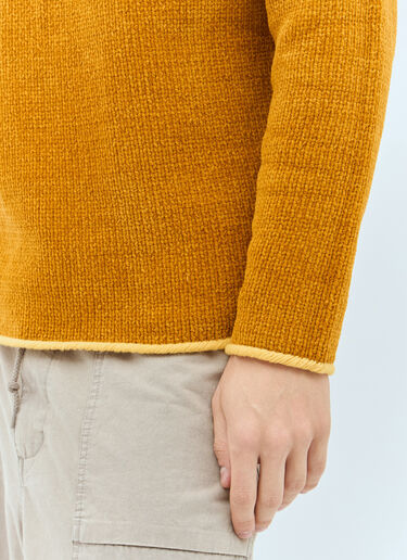 Stone Island Logo Patch Sweater Orange sto0158035