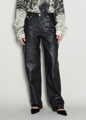 Max Mara Benz Croco Pants White max0256014