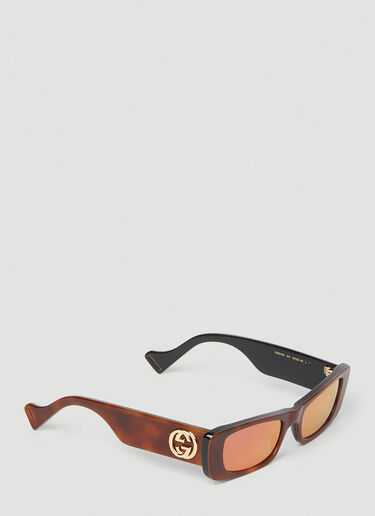 Gucci GG0516S 矩形太阳镜 棕色 guc0252122