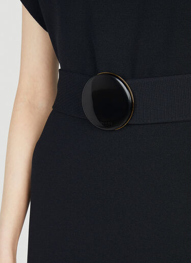 Belted Stretch Knit Dress Gucci Belted Stretch Knit Dress Black guc0251221