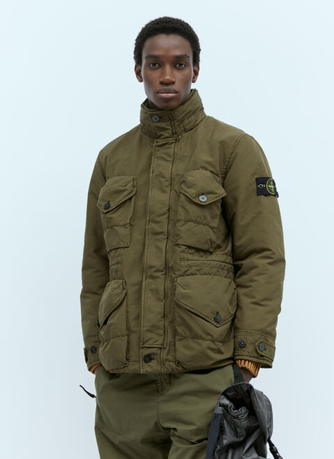 Stone Island Padded Cargo Jacket Green sto0154003