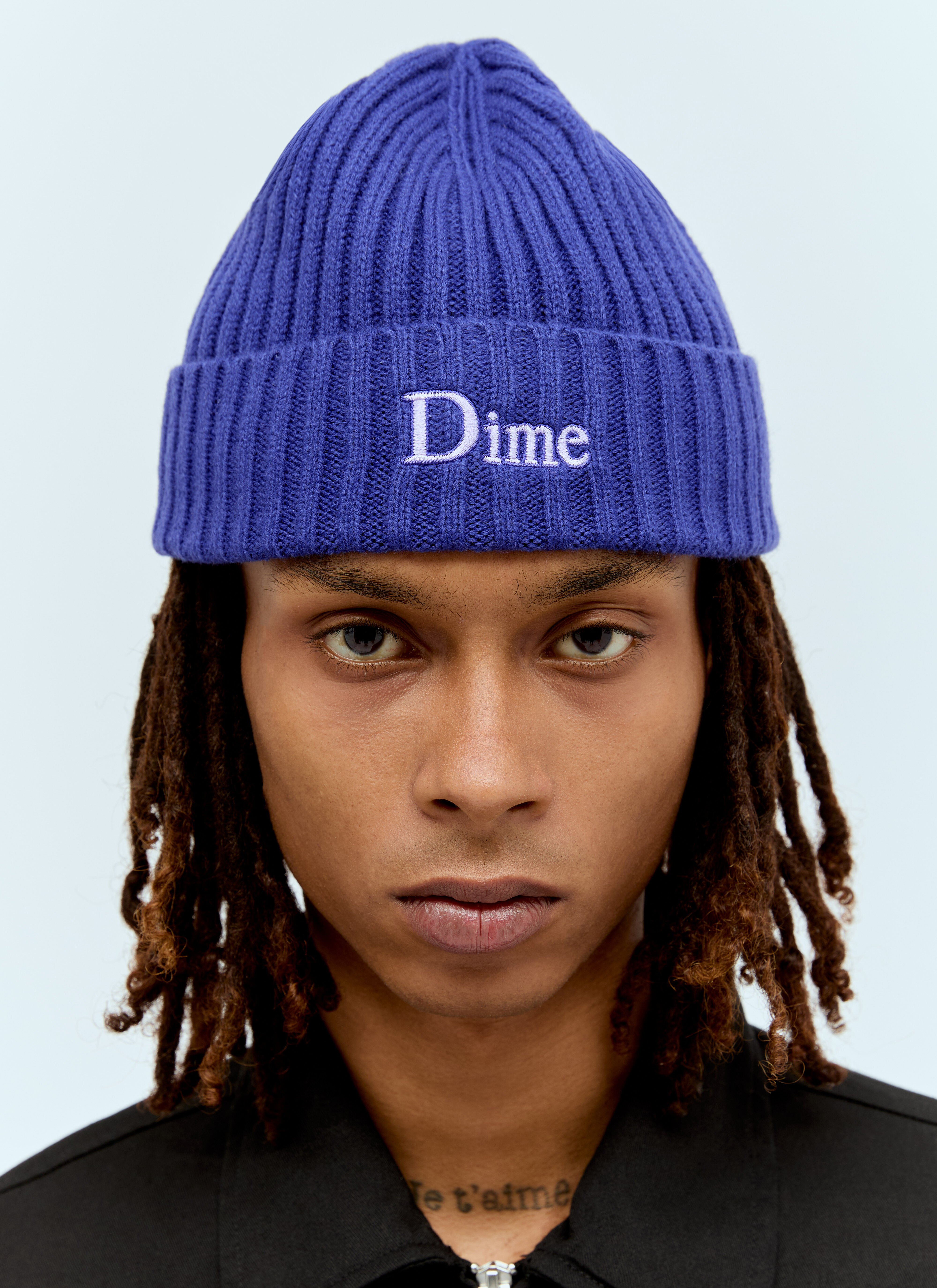 Dime Logo Emboidery Classic Beanie Hat Black dmt0154004