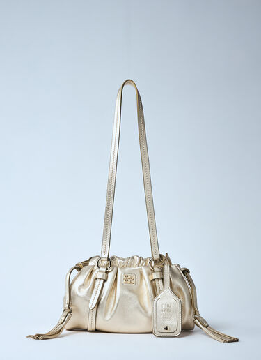 Miu Miu Joie Leather Mini Shoulder Bag Beige miu0259032
