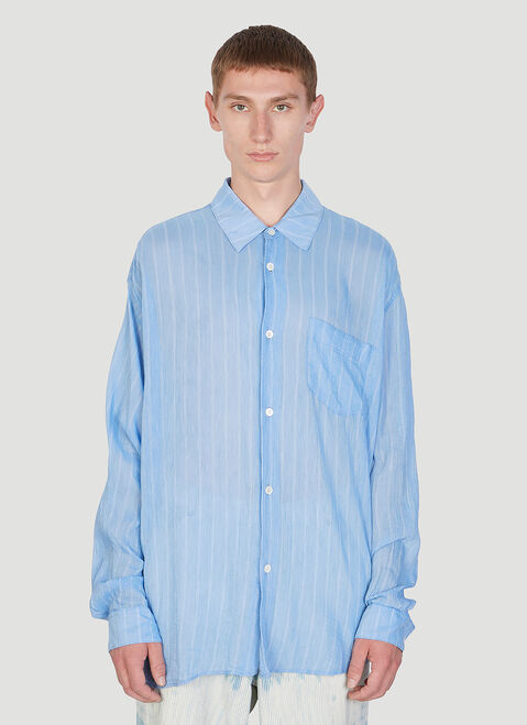 Tekla Initial Striped Shirt White tek0353012