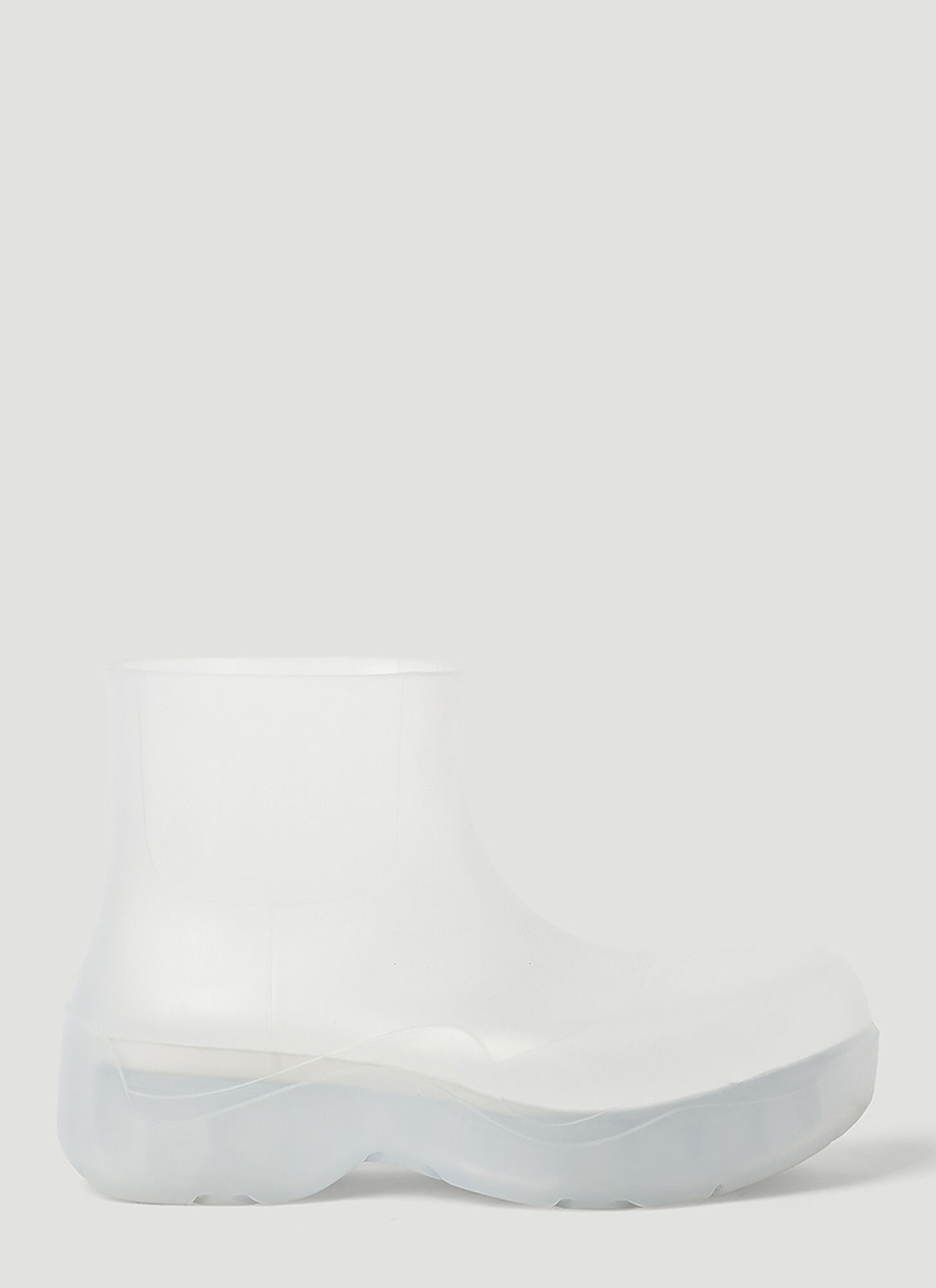 Bottega Veneta Puddle Rubber Ankle Boots In White