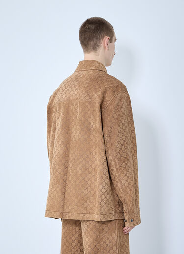 Gucci Embossed GG Suede Jacket Beige guc0159040
