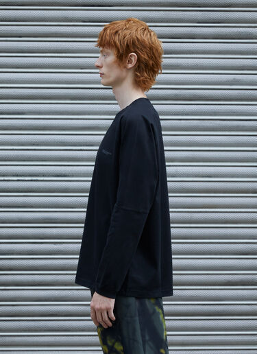 Massimo Osti Studio 徽标长袖 T 恤 黑色 mao0158028