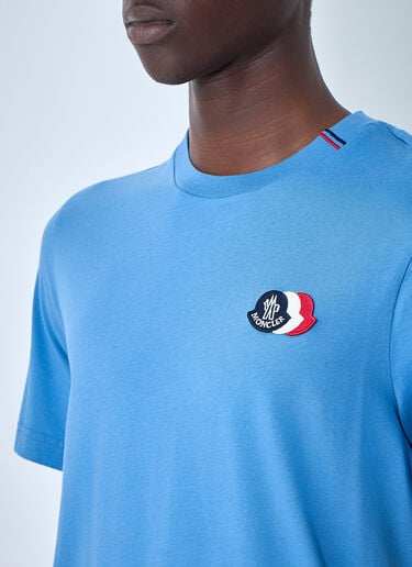 Moncler Cotton Logo T-Shirt Blue mon0164031