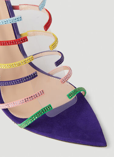 Gianvito Rossi 水晶缀饰高跟凉鞋 紫色 gia0251001