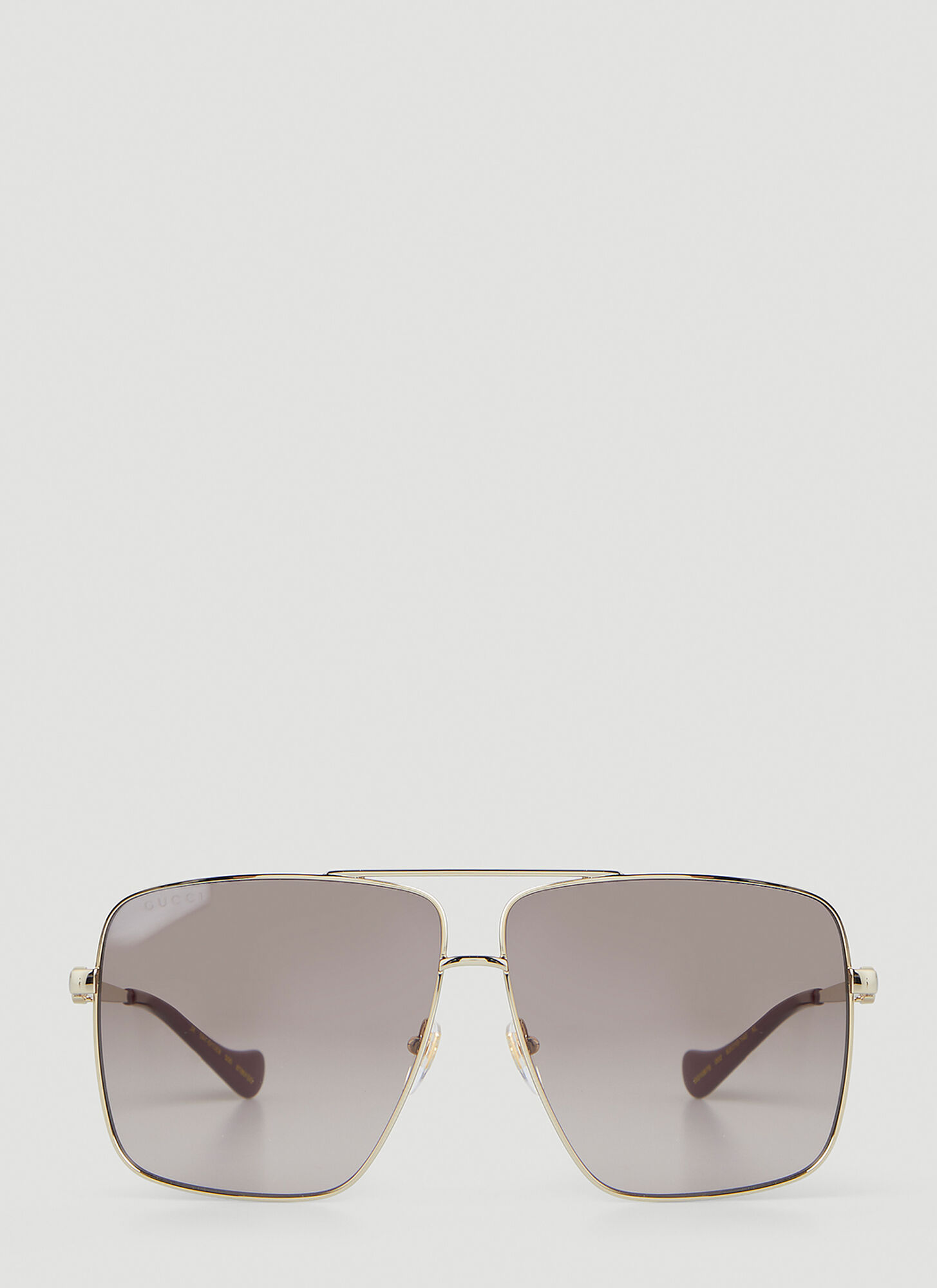 Gucci Navigator Square Frame Sunglasses In Gold