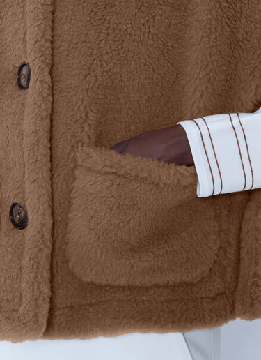 Max Mara Short Shearling Coat Camel max0266086