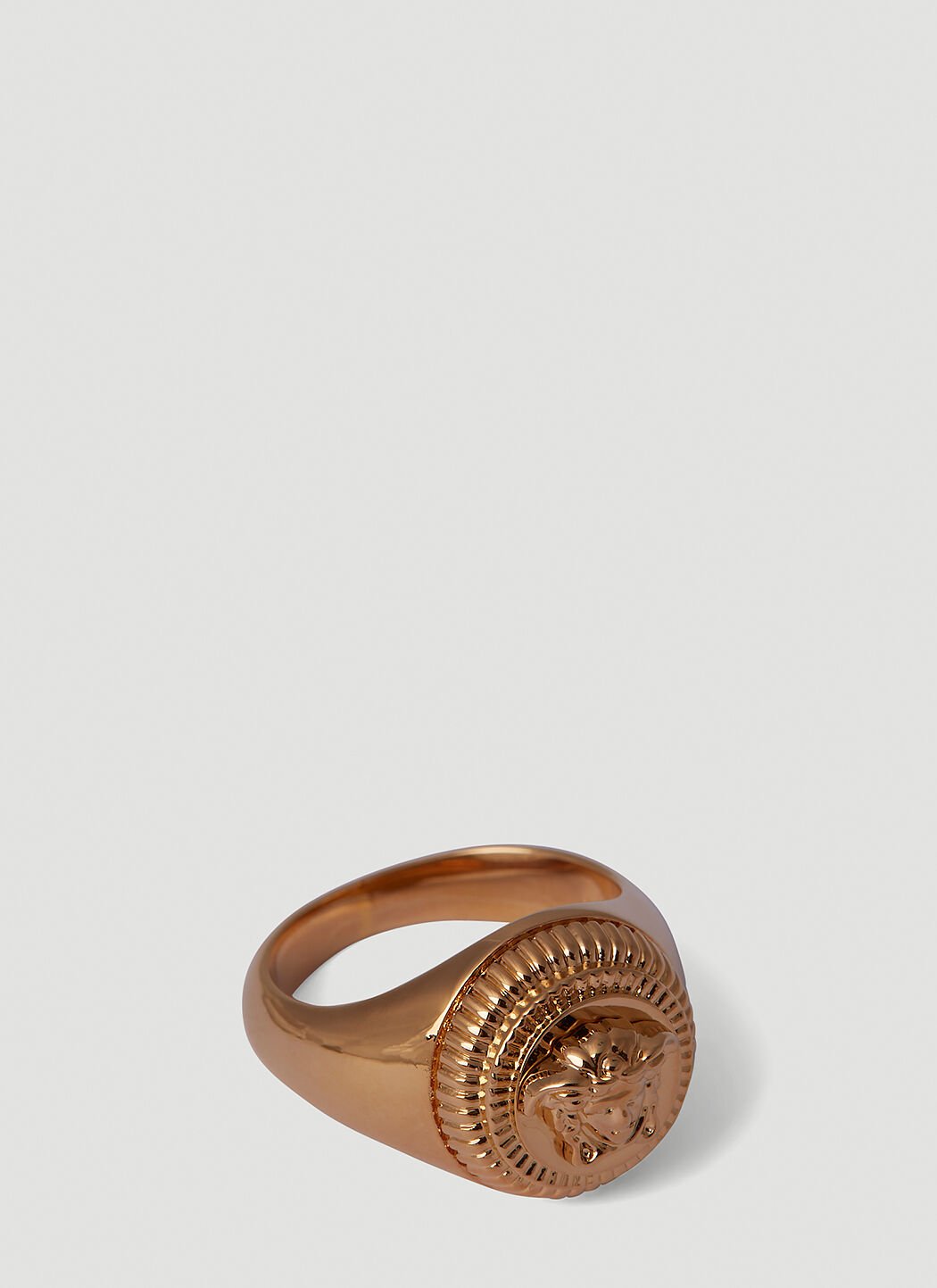 Versace Medusa Signet Ring in Gold LN CC