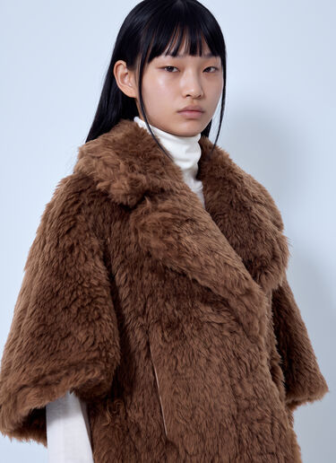 LN-CC® - Max Mara: Short Boxy Cape - Brown Max Mara Short Boxy Cape Brown max0266087