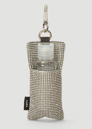 Kara 10.10 Crystal Mesh Sanitiser Pouch Silver kar0310001