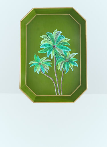 Les-Ottomans Palms Iron Tray Green wps0691533